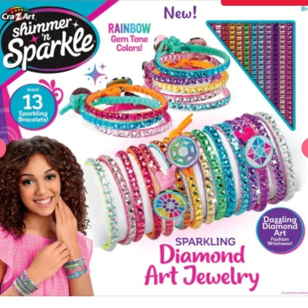 NWT Cra-Z-Art Shimmer 'n Sparkle Diamond Art Jewelry